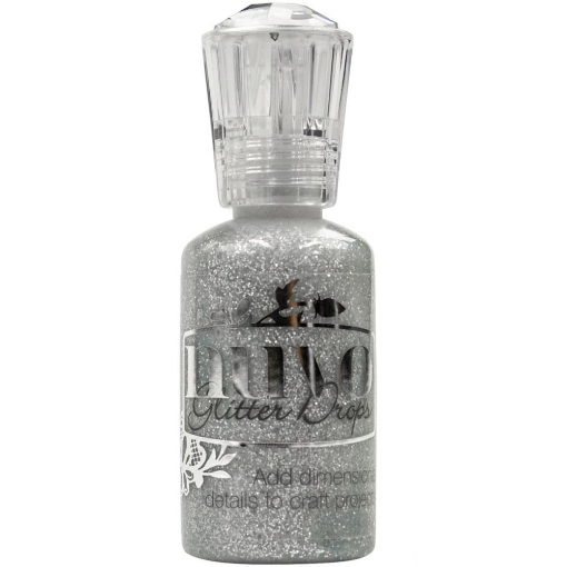 Picture of Nuvo Glitter Drops 3D Χρώμα για Λεπτομέρεια - Silver Moondust