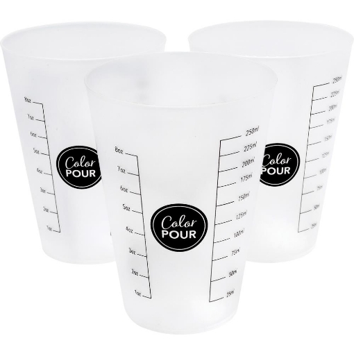 Picture of American Crafts Color Pour Measuring Cups | Δοσομετρητές για Ρητίνη & Pouring, 4 τεμ.