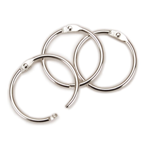 Picture of Clear Scraps Bookbinding Rings 1" | Κρίκοι Βιβλιοδεσίας Νίκελ 2,5 cm