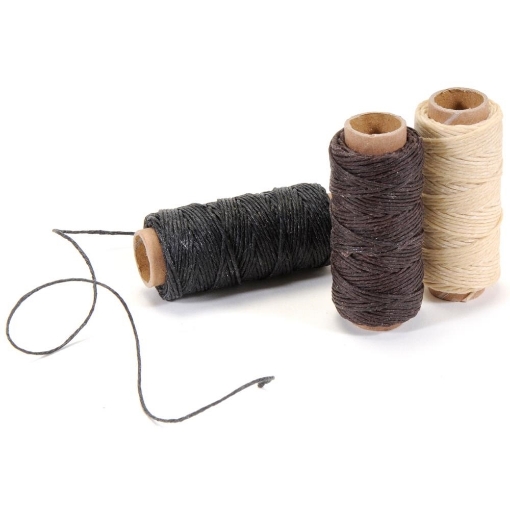 Picture of Lineco Λινό Κερωμένο Νήμα 5 Ply – Natural, Brown & Black, 3 τεμ.