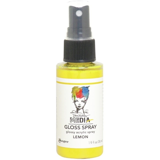 Picture of Dina Wakley Media Gloss Sprays | Ακρυλικό Χρώμα σε Σπρέι με Gloss Φινίρισμα, Lemon