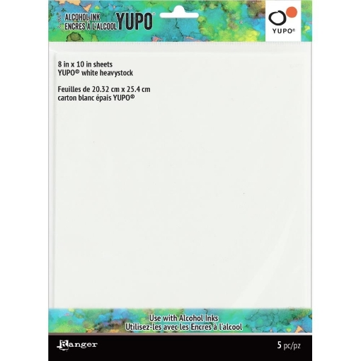 Picture of Tim Holtz Φύλλα Yupo για Μελάνια Οινοπνεύματος -  Heavy White 8''x10''