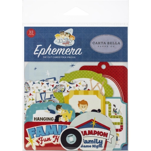 Picture of Carta Bella Cardstock Ephemera Διακοσμητικά Die-cuts - Family Night, Icons, 33τεμ