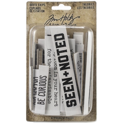 Picture of Tim Holtz Idea-Ology Chipboard Quote Chips Διακοσμητικά - Theories, 47τεμ.