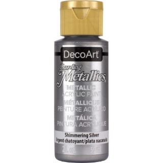 Picture of Deco Art Dazzling Metallics Μεταλλικό Ακρυλικό Χρώμα 59ml - Shimmering Silver