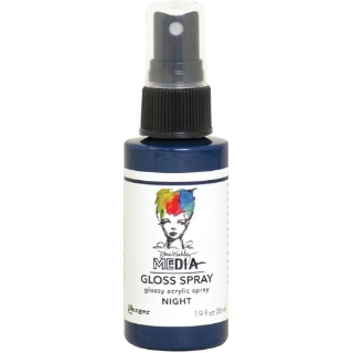 Picture of Dina Wakley Media Gloss Sprays | Ακρυλικό Χρώμα σε Σπρέι με Gloss Φινίρισμα, Night