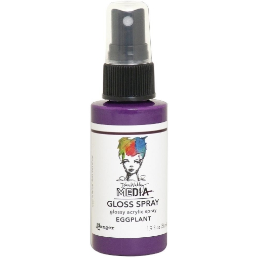 Picture of Dina Wakley Media Gloss Sprays | Ακρυλικό Χρώμα σε Σπρέι με Gloss Φινίρισμα, Eggplant