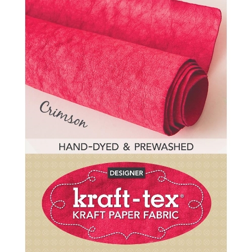 Picture of Kraft-Tex Paper Fabric Prewashed - Crimson
