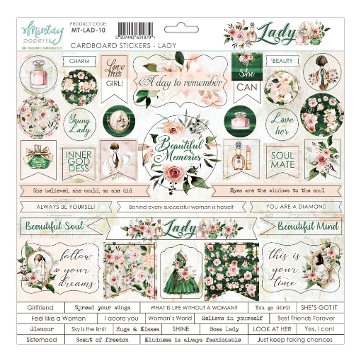 Picture of Mintay Papers Αυτοκόλλητα Chipboard - Lady 