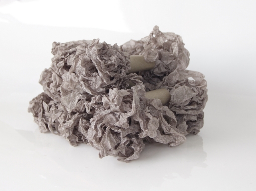 Picture of Shabby Crinkled Seam Binding Ribbon – Τσαλακωμένη Κορδέλα Soft Grey, 5m