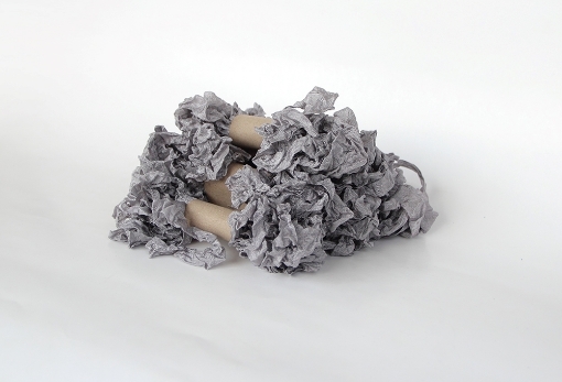 Picture of Shabby Crinkled Seam Binding Ribbon – Τσαλακωμένη Κορδέλα Grey Mist, 5m