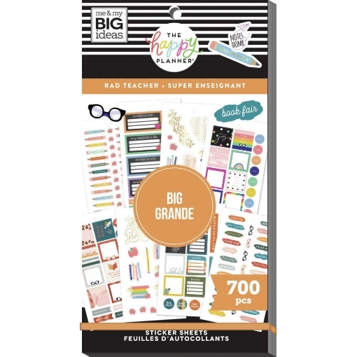 Picture of Happy Planner Sticker Value Pack Μπλοκ με Αυτοκόλλητα - Rad Teacher Big, 700τεμ.
