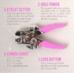 Picture of Crop-A-Dile Hole Punch & Eyelet Setter - Pink Kit