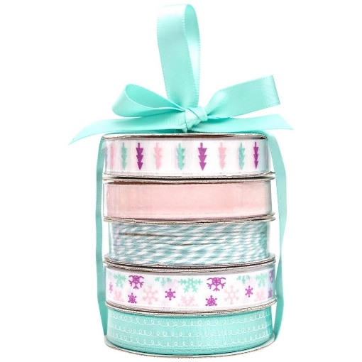 Picture of American Crafts Premium Σετ Κορδέλες - Winter Teal