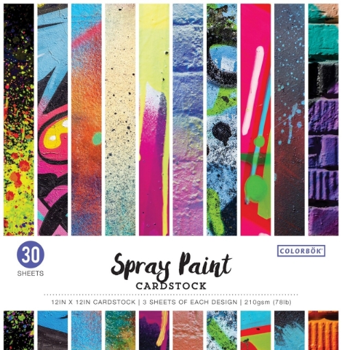 Picture of Colorbok Μπλοκ Χαρτιών Scrapbooking Μονής 'Οψης 12"X12" - Spray Paint