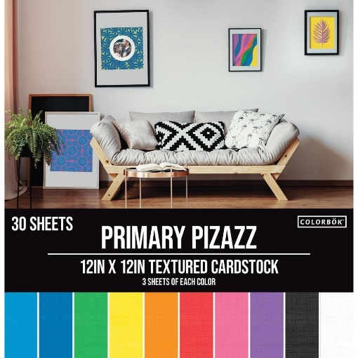 Picture of Colorbok Textured Cardstock Pad - Primary Pizazz