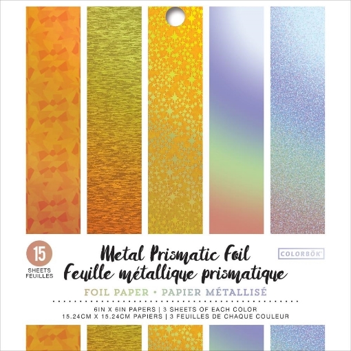 Picture of Colorbok Μπλοκ Χαρτιών Scrapbooking με Μεταλλικό Foil Φινίρισμα 6"X6" - Metal Prismatic, 15 φύλλα