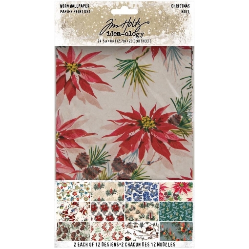 Picture of Tim Holtz Idea-Ology Worn Wallpaper 5"X8" - Christmas, 24 τεμ 