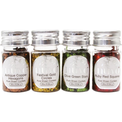 Picture of Nuvo Pure Sheen Confetti Μεταλλικά Κομφετί 25ml - Jingle Bells, 4τεμ