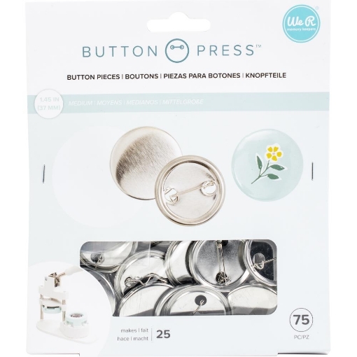 Picture of We R Memory Keepers Button Press Refill Pack - Medium - Σετ Κουμπιά Μεσαίου Μεγέθους, 75 τεμ. 