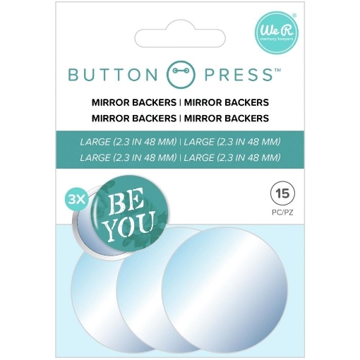 Picture of We R Makers - Button Press - Adhesive Mirrors - Αυτοκόλλητα Καθρεπτάκια
