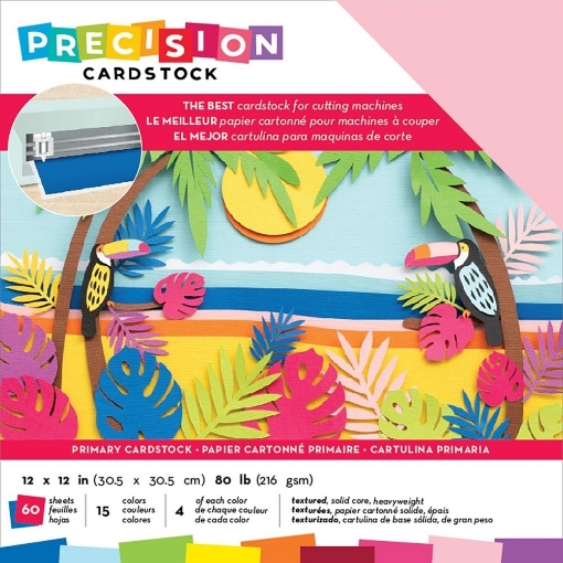 Picture of American Crafts Precision Cardstock Pack Χαρτόνι Μονόχρωμο 12" x 12" - Primary, 60τμχ