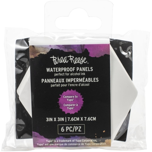 Picture of Brea Reese Waterproof Panels 3"X3" – Αδιάβροχα Καρτολίνα για Μελάνι Οινοπνεύματος – Εξάγωνο, Λευκό (6 τεμ.)