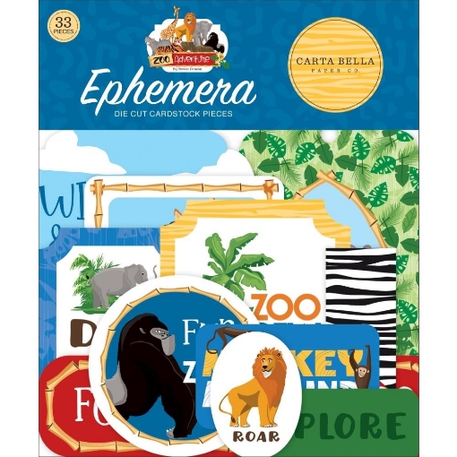 Picture of Carta Bella Cardstock Ephemera Διακοσμητικά Die-cuts - Zoo Adventure 33τεμ