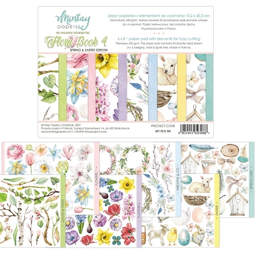 Picture of Mintay Papers Flora Book 4 – Spring & Easter Edition 6''×8'' | Μπλοκ Fussy Cutting Ανοιξιάτικων Λουλουδιών