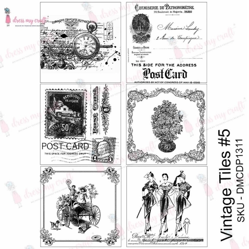 Picture of Dress My Craft Φύλλο Μεταφοράς Εικόνας A4 - Vintage Tile #5
