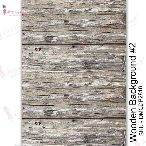 Picture of Dress My Craft Φύλλο Μεταφοράς Εικόνας A4 - Wooden Background # 2