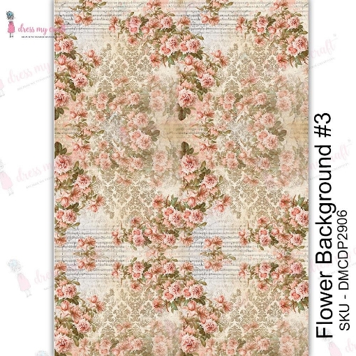 Picture of Dress My Craft Φύλλο Μεταφοράς Εικόνας  A4 - Flower Background #3