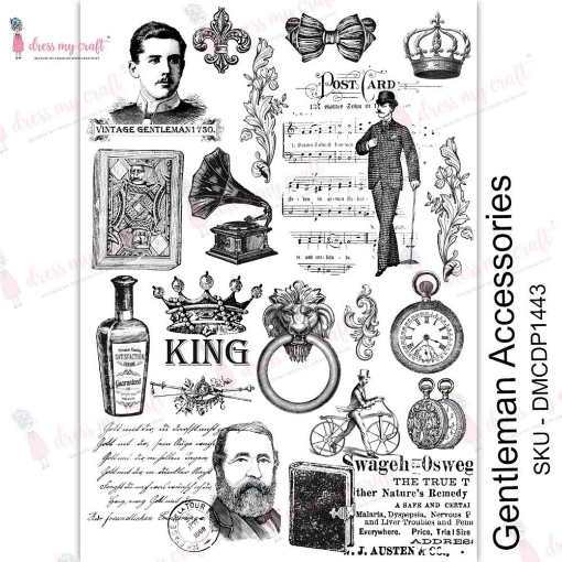 Picture of Dress My Craft Φύλλο Μεταφοράς Εικόνας A4 - Gentleman Accessories