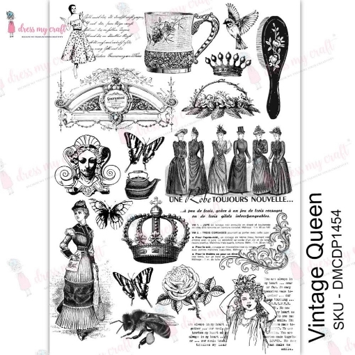 Picture of Dress My Craft Φύλλο Μεταφοράς Εικόνας A4 - Vintage Queen