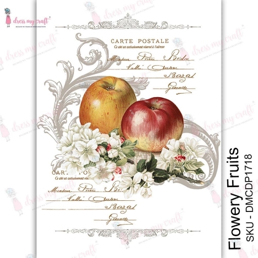 Picture of Dress My Craft Φύλλο Μεταφοράς Εικόνας  A4 - Flowery Fruits