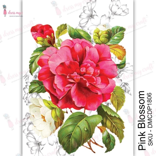 Picture of Dress My Craft Φύλλο Μεταφοράς Εικόνας A4 - Pink Blossom