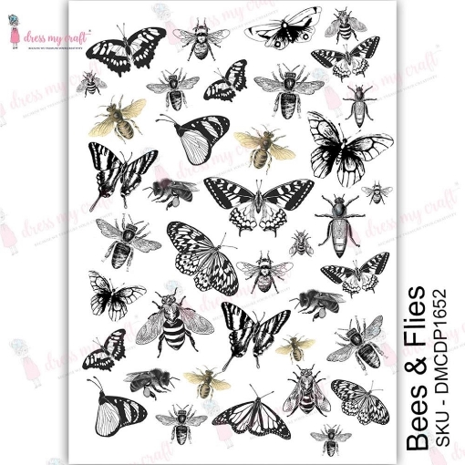 Picture of Dress My Craft Μεταφοράς Εικόνας A4 - Bees & Flies