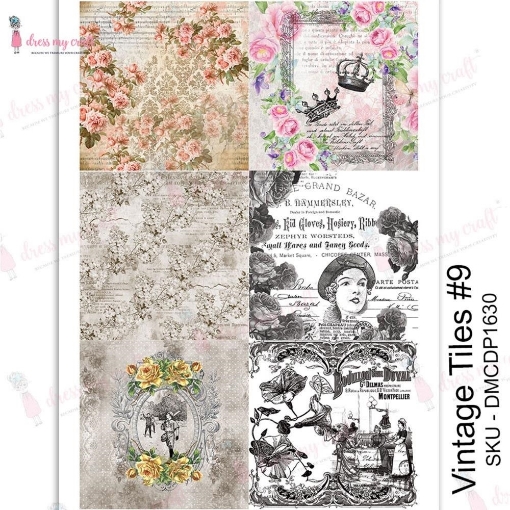 Picture of Dress My Craft Φύλλο Μεταφοράς Εικόνας A4 - Vintage Tiles #9