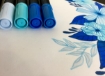 Picture of Kuretake Kurecolor Markers For Manga Διπλής Μύτης – Sky and Ocean Blue, 12τεμ.