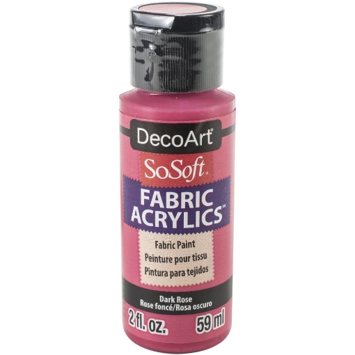 Picture of SoSoft Ακρυλικό Χρώμα για Ύφασμα 59ml - Dark Rose