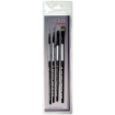 Picture of Dynasty Black Silver Σετ Πινέλων - Rake 1/4, Shader 4, Liner 10/0, Round 2