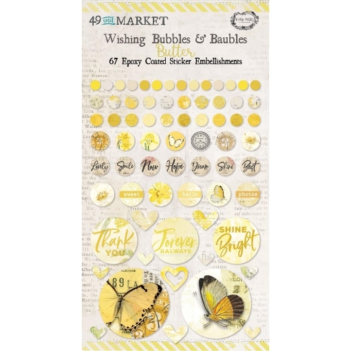 Picture of 49 And Market Epoxy Coated Wishing Bubbles & Baubles - Butter