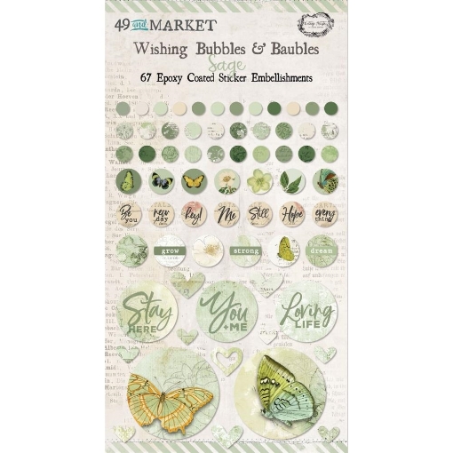 Picture of 49 And Market Epoxy Coated Wishing Bubbles & Baubles – Sage | Εποξικά Διακοσμητικά με Γυαλιστερό Φινίρισμα