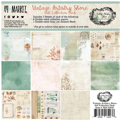 Picture of 49 And Market Collection Pack 6"X6" - Vintage Artistry Shore