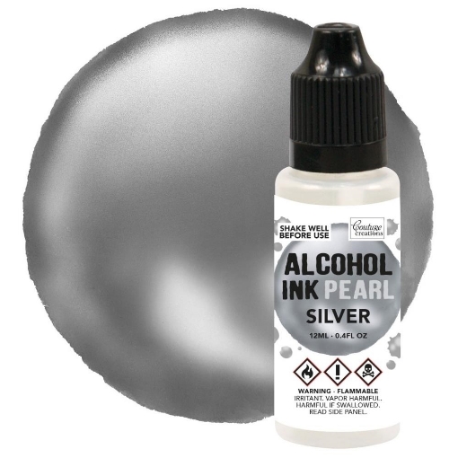 Picture of Couture Creations Pearl Alcohol Ink | Μελάνι Οινοπνεύματος Pearl 12ml - Silver
