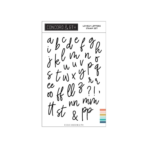 Picture of Concord & 9th Clear Stamps Set Σετ Διάφανες Σφραγίδες  - Lovely Letters Lowercase, 41τεμ