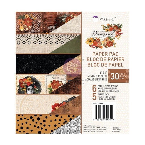 Picture of Prima Marketing Diamond Μπλοκ Scrapbooking Διπλής Όψης 6"x6" 