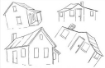 Picture of Art Impressions Watercolor Cling Stamp Set Σετ Σφραγίδες Rubber - Rustic Cabins, 4τεμ
