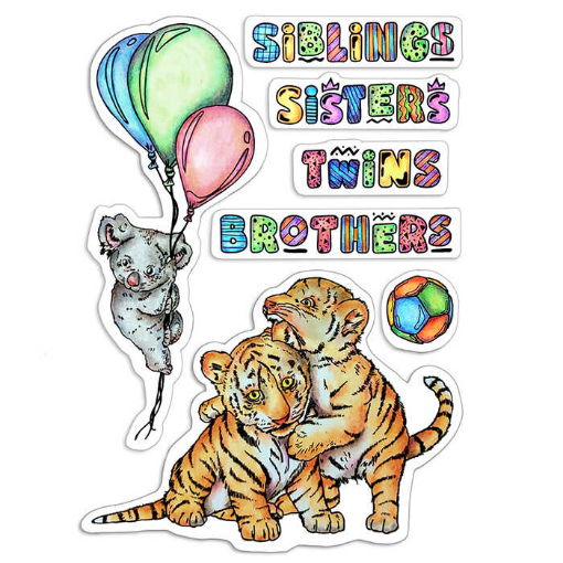 Picture of Ciao Bella Stamping Art Διάφανες Σφραγίδες 4" X 6" - Siblings, 7τεμ.