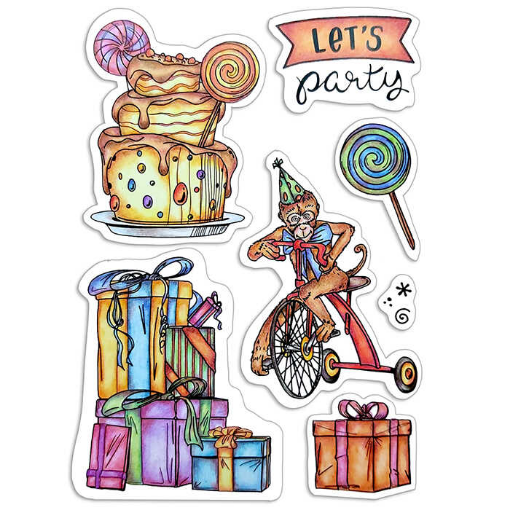 Picture of Ciao Bella Stamping Art Διάφανες Σφραγίδες 4'' x 6'' - Let's Party, 7τεμ.